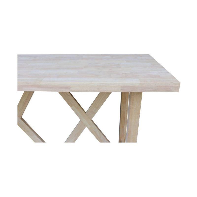 Paul Bar Height Table Unfinished - International Concepts: Solid Wood, 42" High, Rectangular, Seats 4