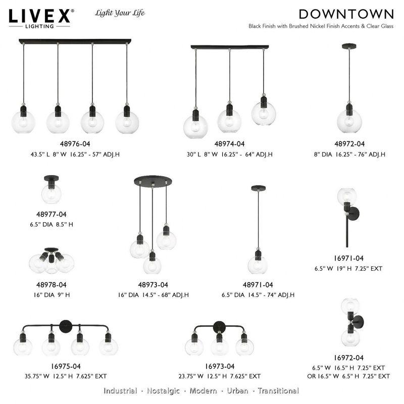 Livex Lighting Downtown 3 - Light Vanity in  Black/Brushed Nickel