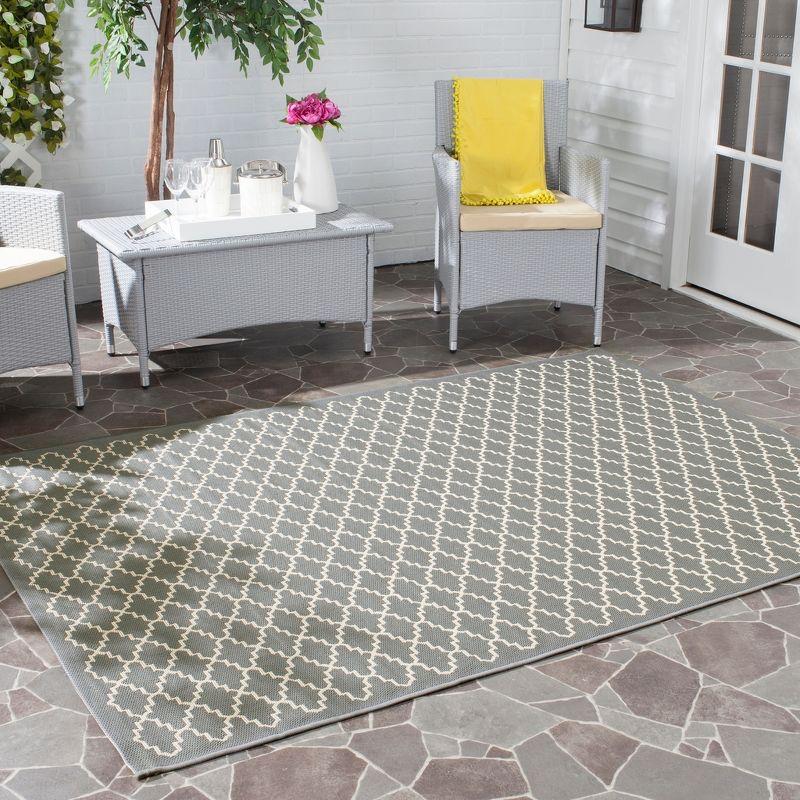 Anthracite & Beige 2'7" x 5' Synthetic Easy-Care Area Rug