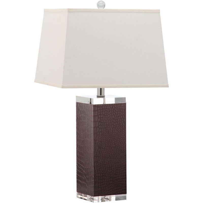 Deco 27 Inch H Leather Table Lamp (Set of 2) - Brown - Safavieh.