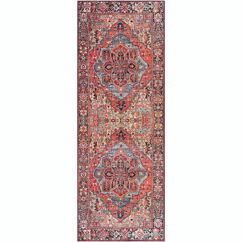 Mark & Day Manche 2'7"x12' Runner Woven Indoor Area Rugs Bright Red/Navy/Wheat/Ice Blue/Grass Green/Ivory
