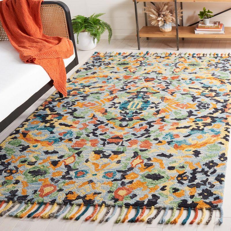 Blossom BLM452 Hand Tufted Area Rug - Blue/Multi - 3'x5' - Safavieh.