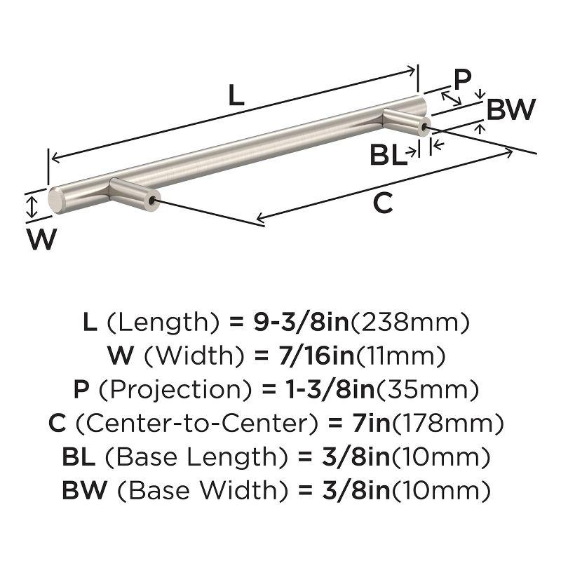 Bar Pulls 7 inch (178mm) Center-to-Center Champagne Bronze Cabinet Pull