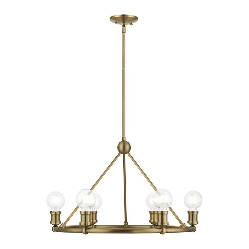 Livex Lighting Lansdale 6 - Light Chandelier in  Antique Brass