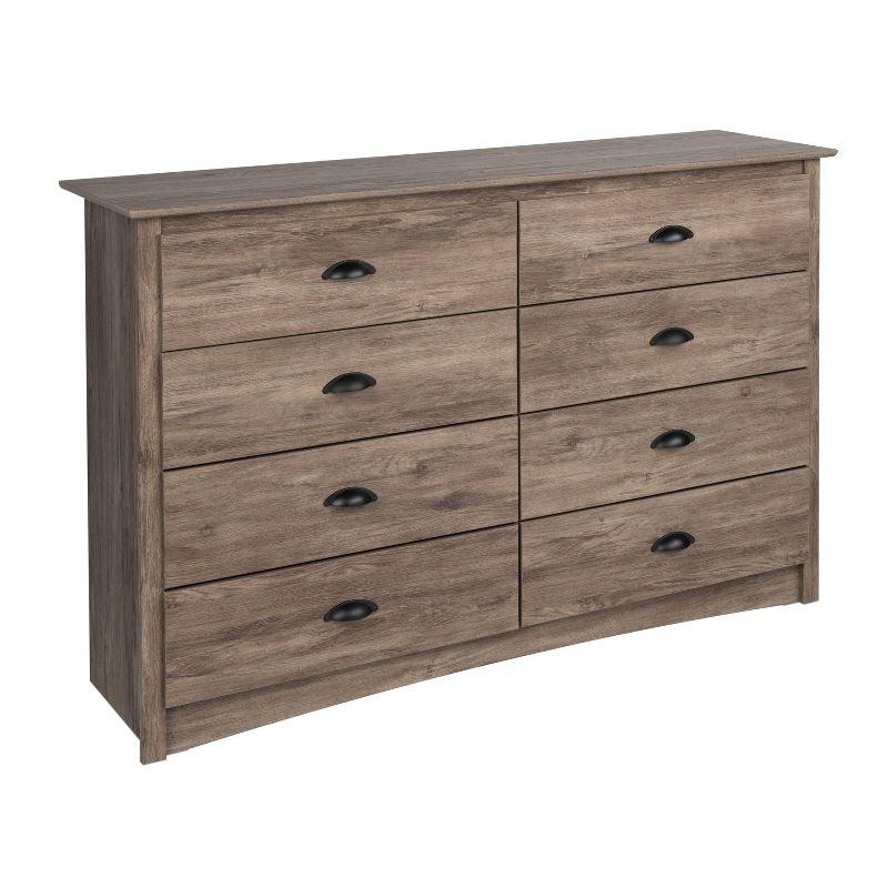 Drifted Gray Double 8-Drawer Coastal Dresser