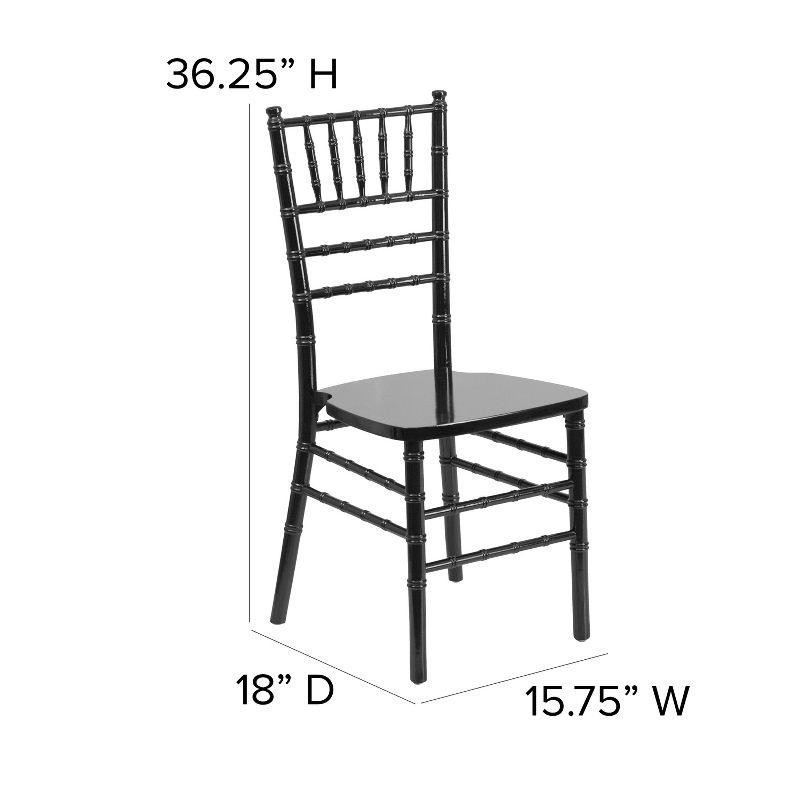 Black Wood Armless Chiavari Dining Chair