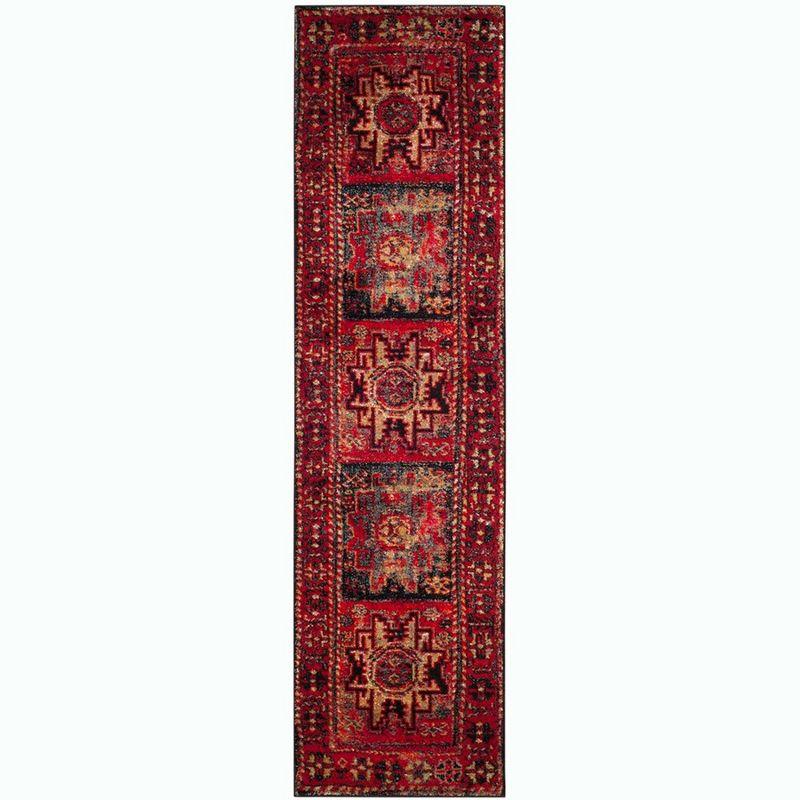 Vintage Hamadan VTH213 Power Loomed Indoor Runner Rug - Red/Multi - 2'3"x14' - Safavieh
