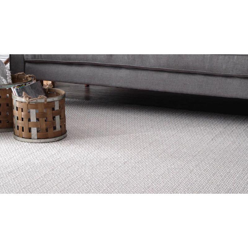6'x9' Cotton Hand Loomed Lorretta Area Rug Taupe - nuLOOM: Modern Flat Pile Rectangle, Indoor Use, Canvas Backing