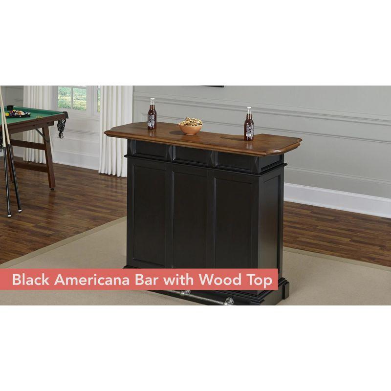 Americana Bar - Black: Home Styles Mid-Century Modern, Hardwood, Adjustable Shelves