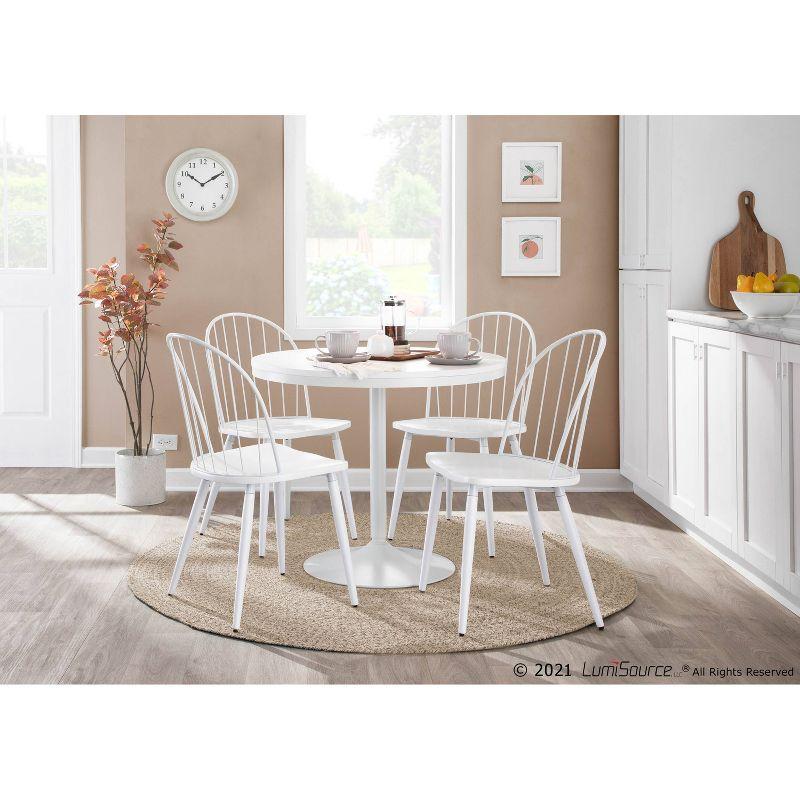 36" Dakota Industrial Round Dining Table - LumiSource