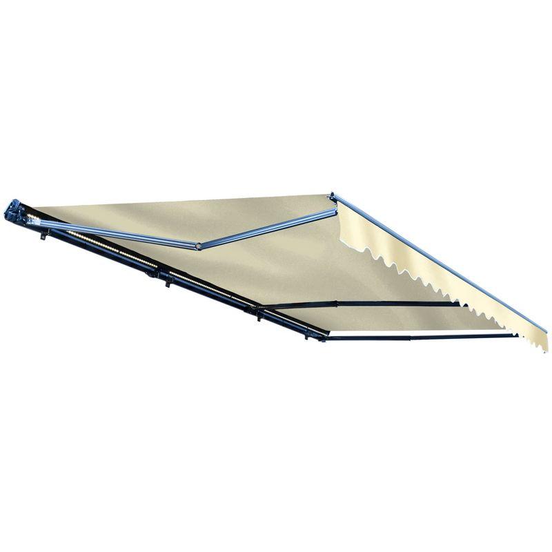 Semi-Cassette Patio Awning with LED Lights - Moroccan Collection