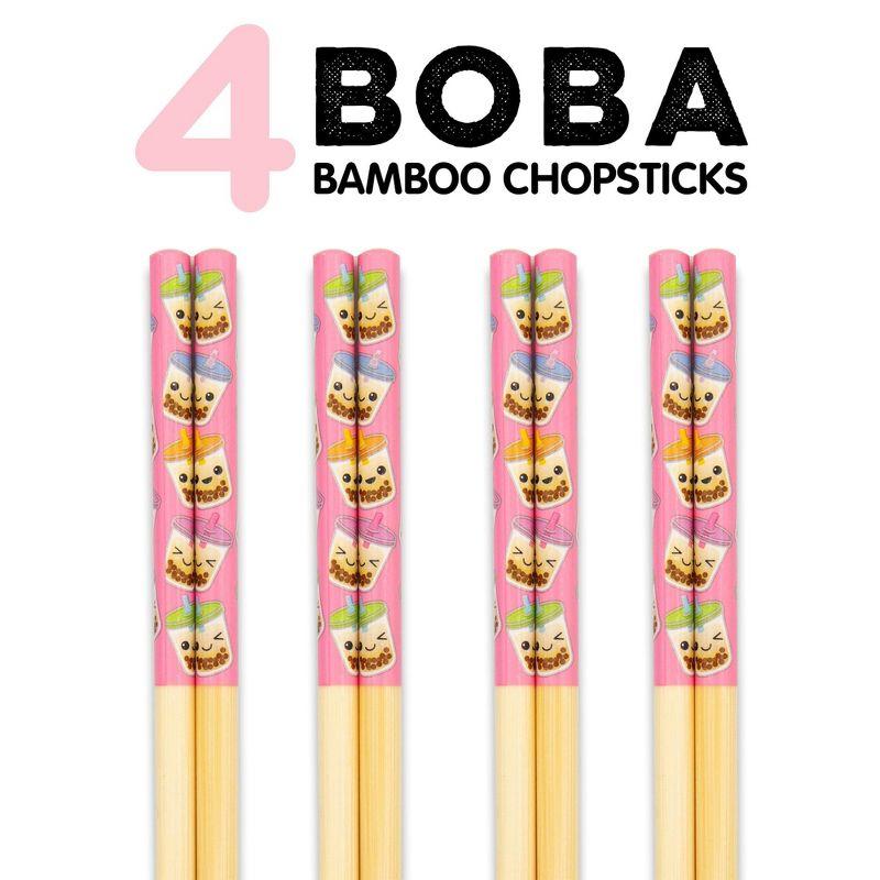 GAMAGO BobaCast Bamboo Chopsticks | Set of 4