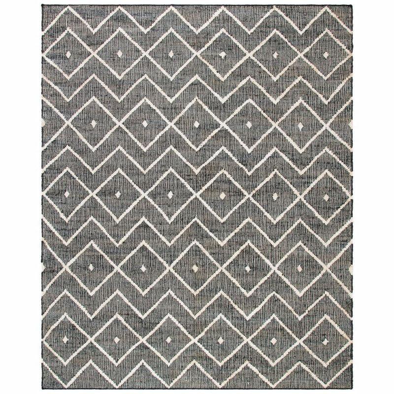 Kilim KLM750 Hand Loomed Area Rug - Charcoal/Natural - 8'x10' - Safavieh.