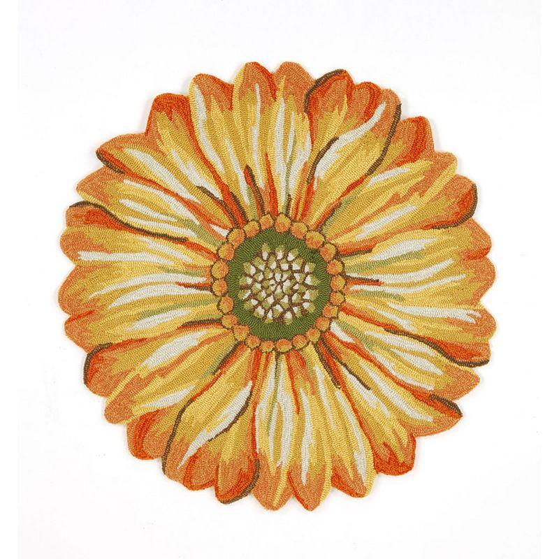Painterly Sunflower Hand-Tufted Outdoor Rug