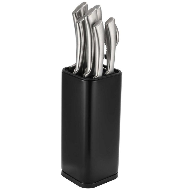 Dura Living® Universal Knife Block Holder with Scissor Slot, Stainless Steel Organizer