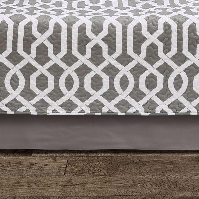 Gray and White Trellis 6-Piece Daybed Cover Set