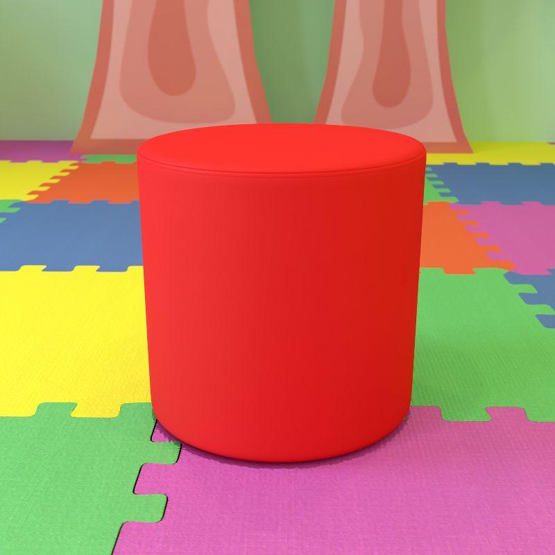 Flash Furniture Nicholas Flexible Learning Modular Soft Seating Circle Ottoman for Classrooms and Common Spaces