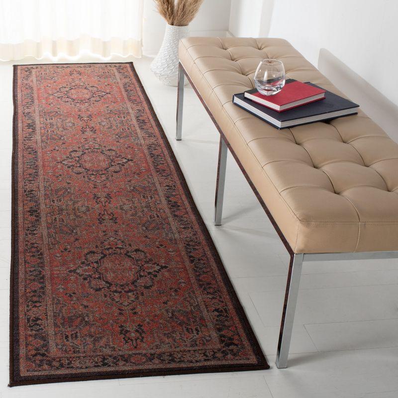 Journey JNY153 Power Loomed Machine Washable Slip Resistant Runner Rug - Navy/Red - 2'2"x7' - Safavieh