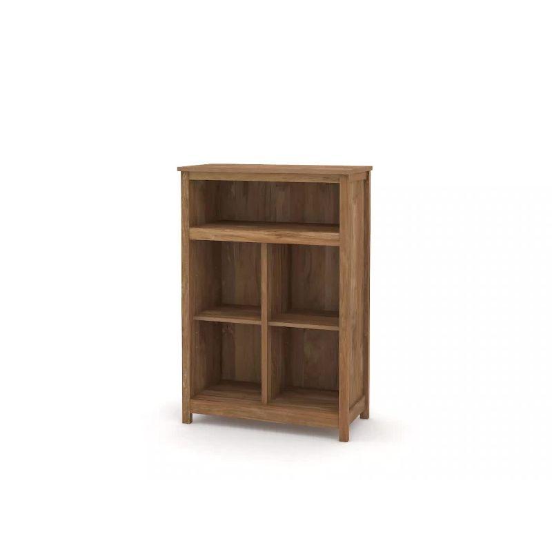 Sauder 71.85"Palladia Library with Doors Glacier Oak: Adjustable, Laminated, 5-Shelf Storage: Metal Hardware, MDF Frame