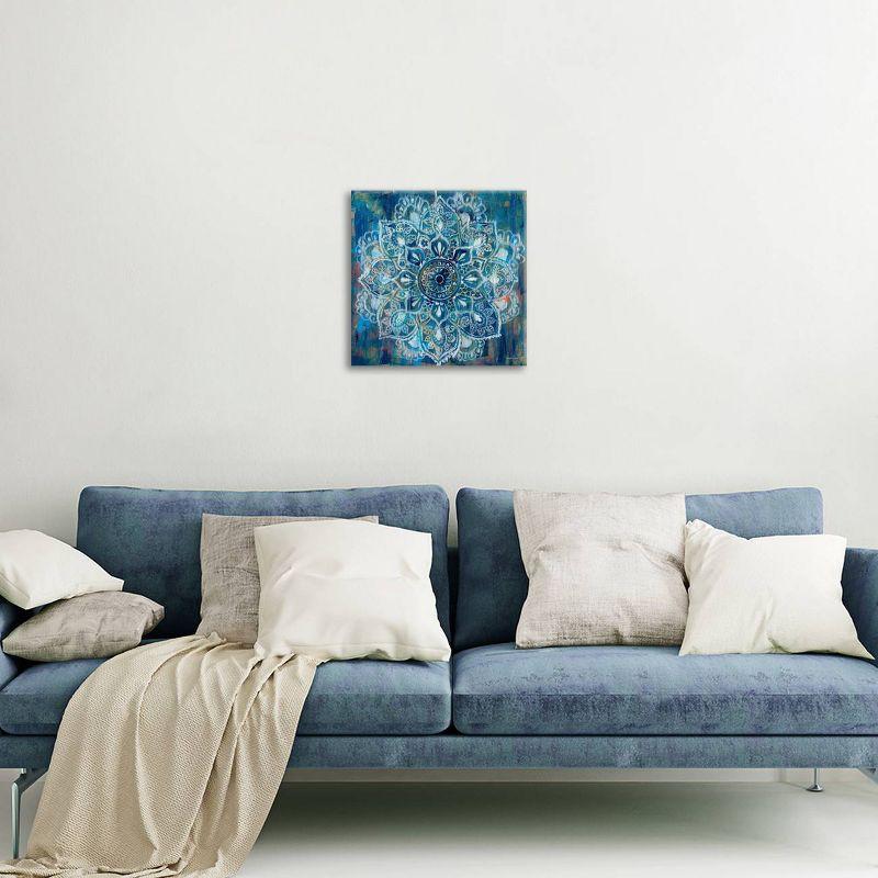 Mandala in Blue II by Danhui Nai Unframed Wall Canvas - iCanvas