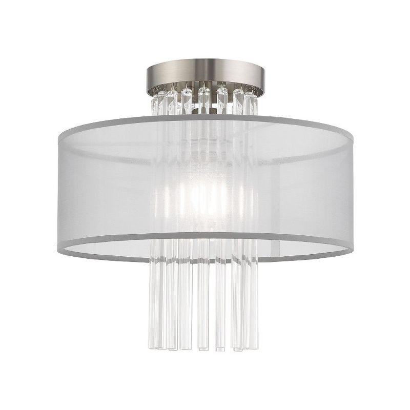Livex Lighting Alexis 1 - Light Flush Mount in  Brushed Nickel
