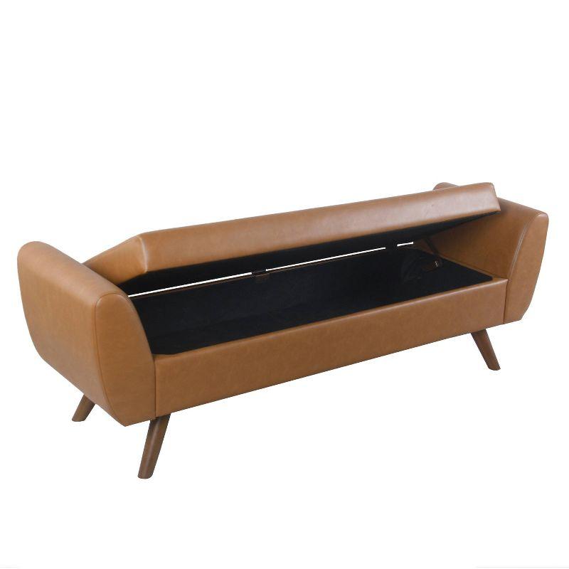 HomePop Modern Boucle Storage Bench with Wood Legs