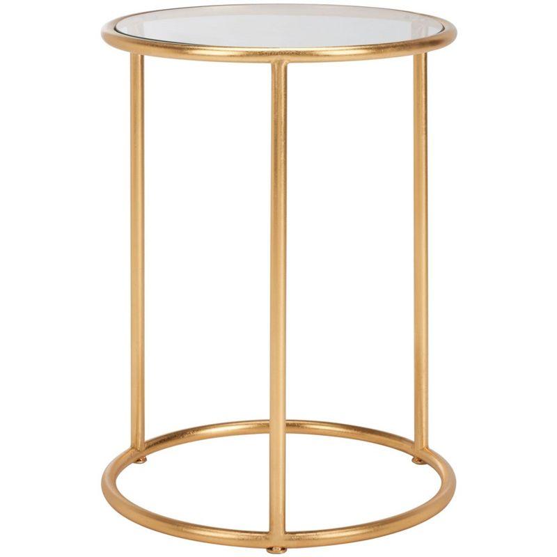 Shay Accent Table - FOX2523B - Gold/Clear - Safavieh Couture