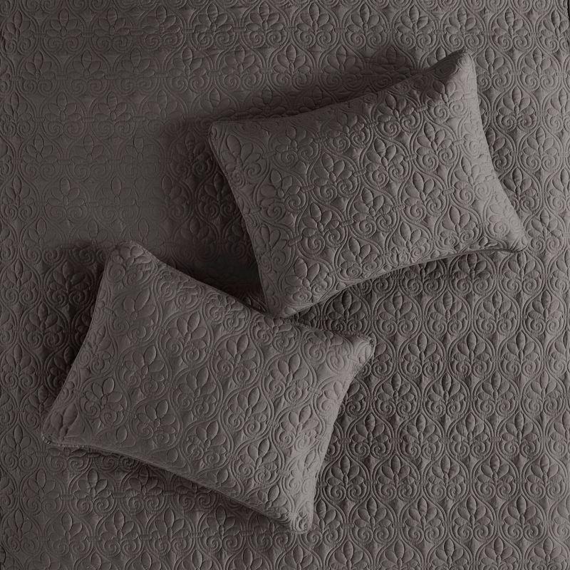 Madison Park Quebec 3 Piece Split Corner Pleated Quilted Bedspread