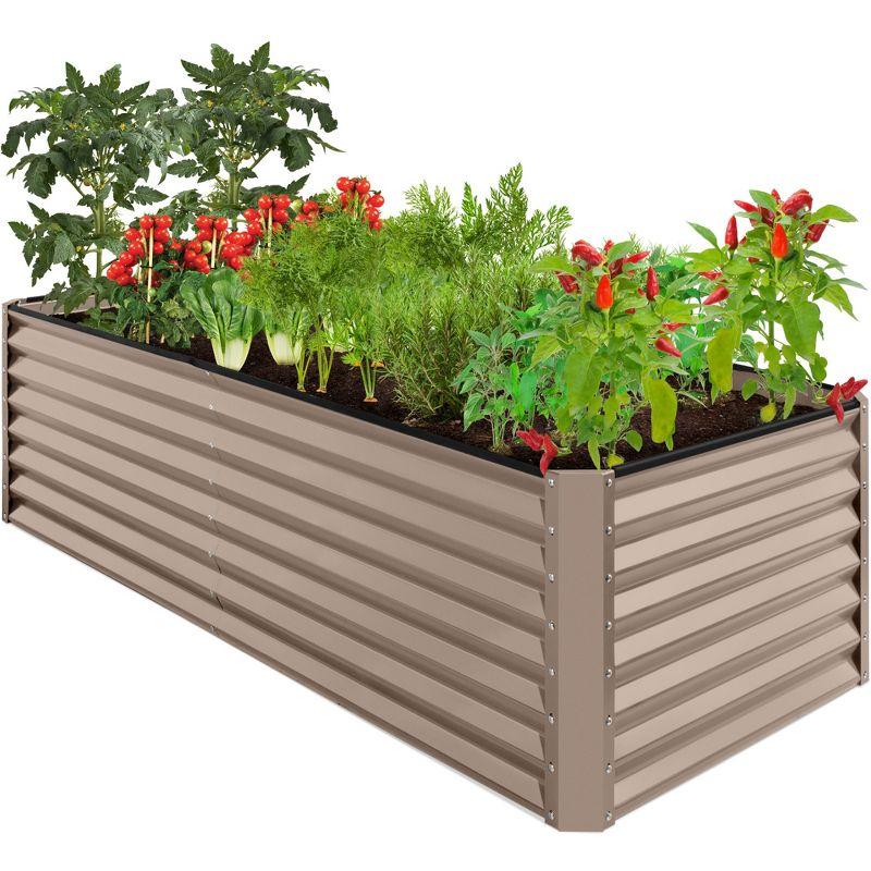 Arlmont & Co. Rosonda 8x4x2ft Outdoor Metal Raised Garden Bed, Planter Box for Vegetables, Flowers, Herbs