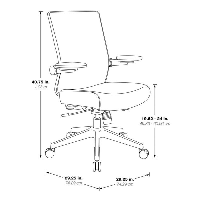 Blue Fabric Executive Mesh Swivel Office Chair