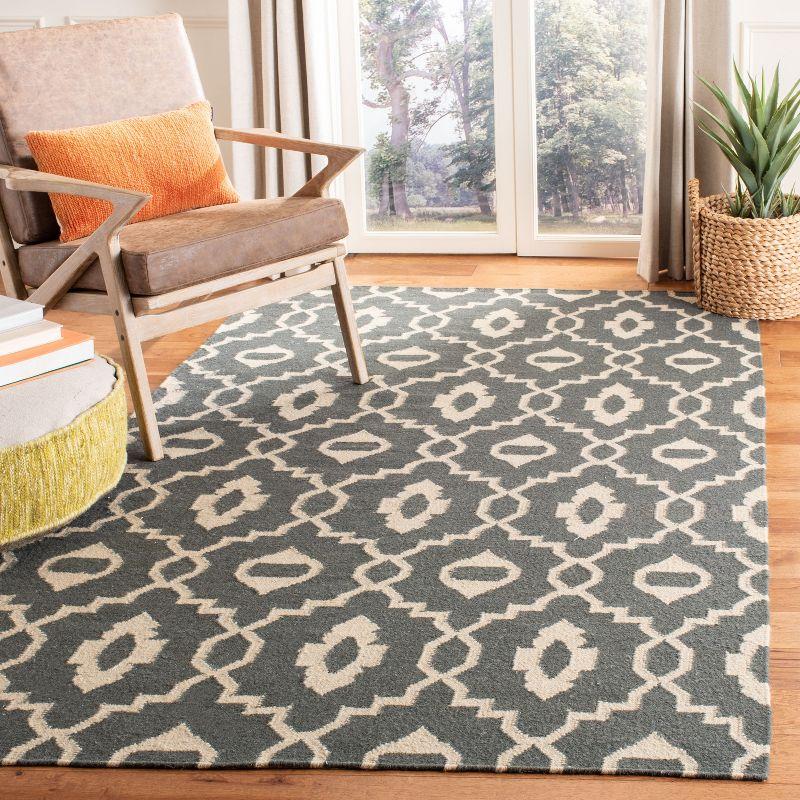 Handmade Brown Wool Flat Woven 8' x 10' Area Rug