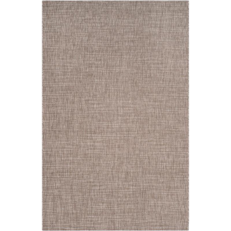 Courtyard CY8576 UV & Stain Resistant Non-Shedding Power Loomed Indoor/Outdoor Area Rug - Light Brown - 6'7"x9'6" - Safavieh