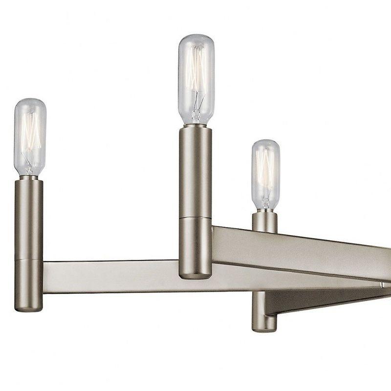 Erzo 9.25" 6 Light Chandelier in Natural Brass