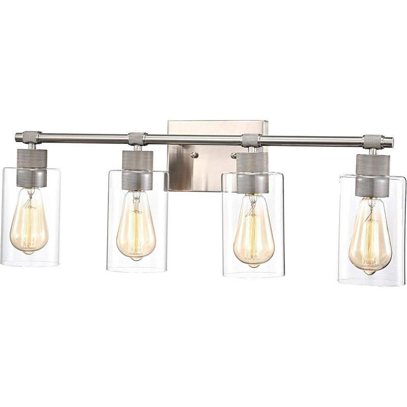 Chloe Lighting Mercy Contemporary 4 Light Brushed Nickel Bath Vanity Fixture 27" Width