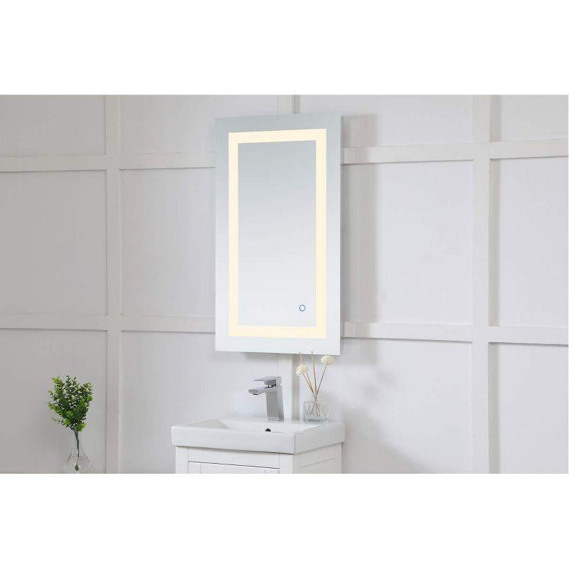 Elegant Lighting Helios 18in x 30in Hardwired LED mirror with touch sensor and color changing temperature 3000K/4200K/6400K