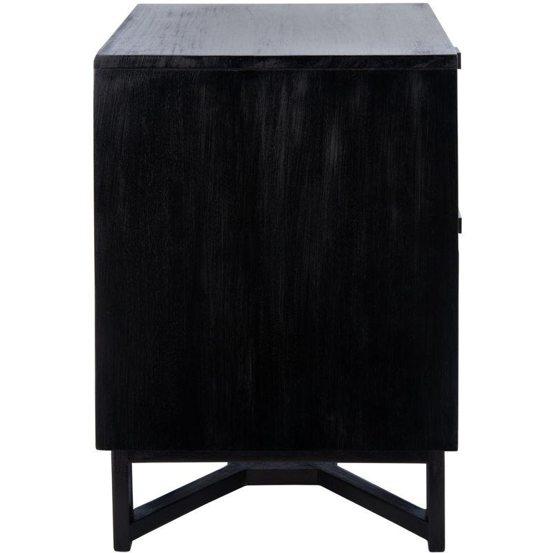 Hedwig 2 Drawer Nightstand - Black/Natural - Safavieh.