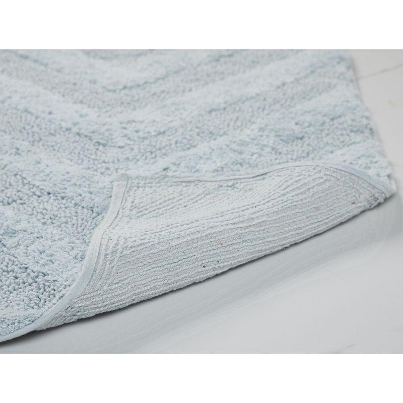 Better Trends Hugo 100% Cotton Tufted Non-Slip Backing Bath Rug 20" x 20" Contour - Blue