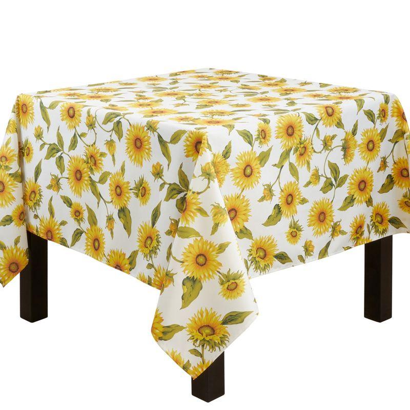 Saro Lifestyle Summer Tablecloth With Sunflower Design