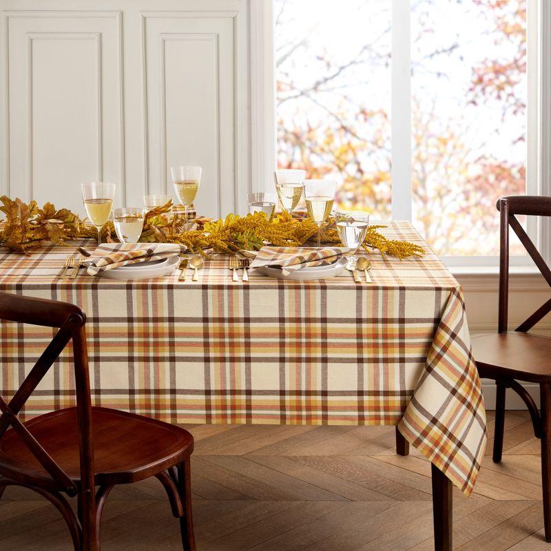 Russet Harvest Woven Plaid Tablecloth - Multicolor - 60x102 - Elrene Home Fashions