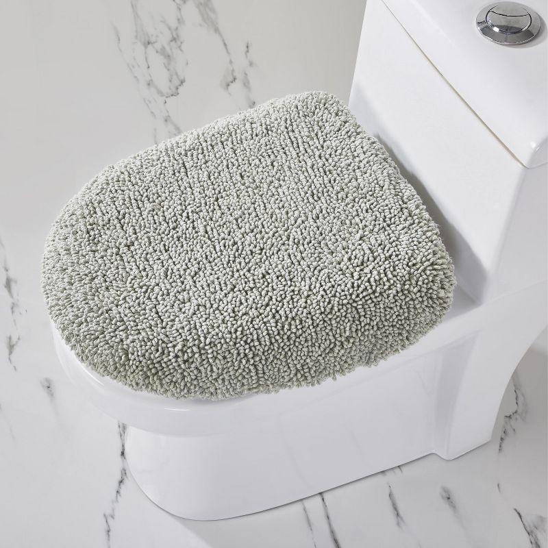Ebern Designs Malderen 100% Cotton Tufted Machine Washable 18 x 20 Toilet Seat Lid Cover