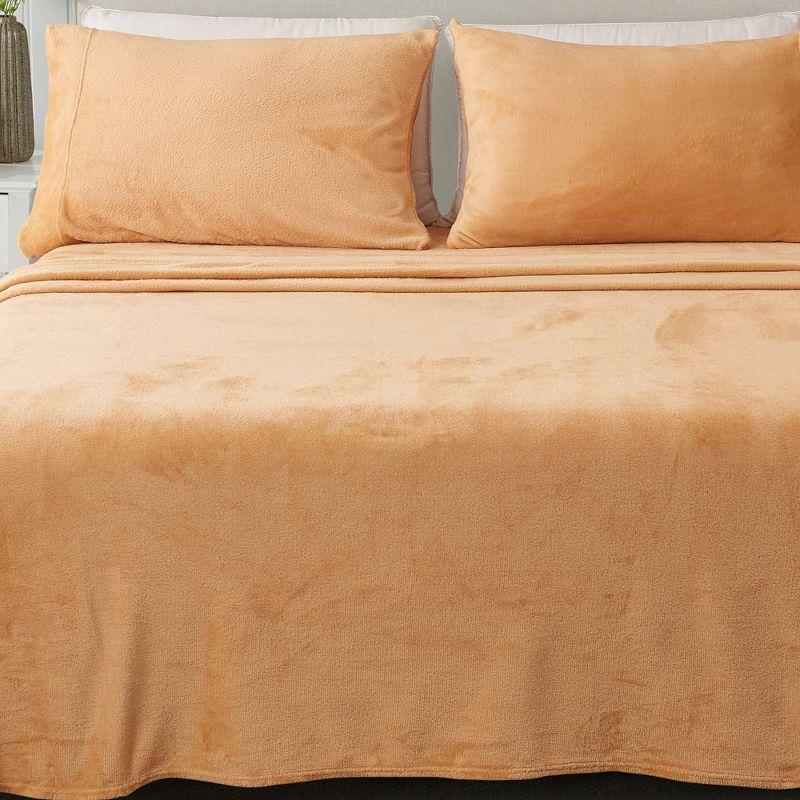 Nude Full Velvet Plush Microfiber Sheet Set