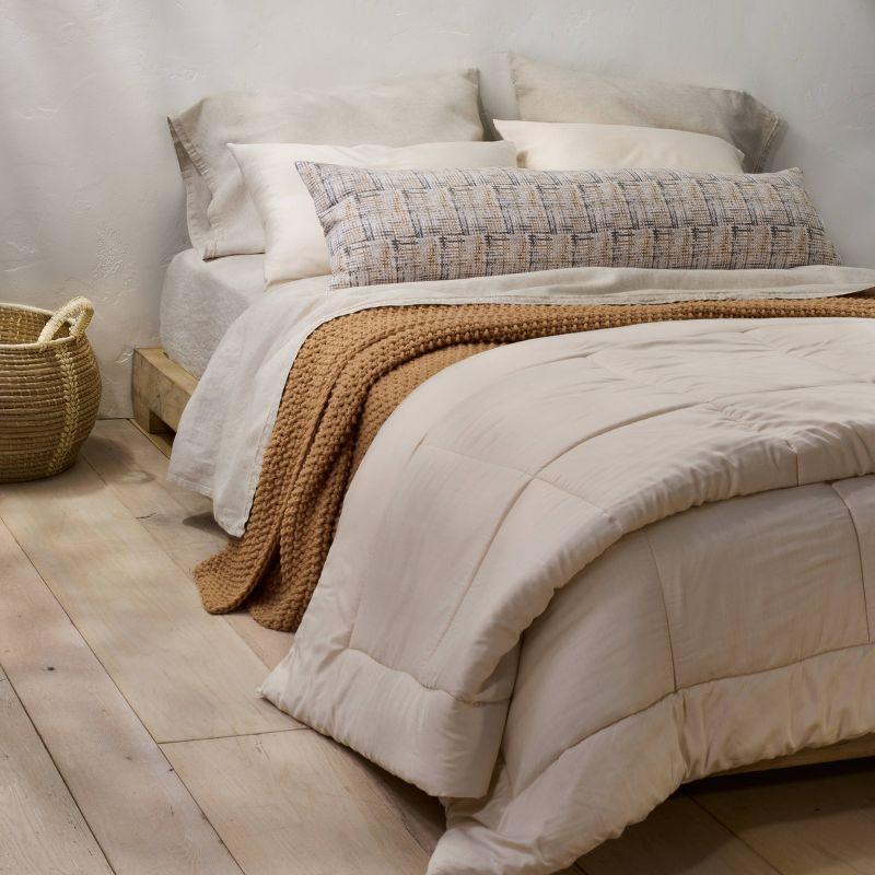 Full/Queen Chunky Knit Bed Blanket Warm Brown Casaluna™: Acrylic