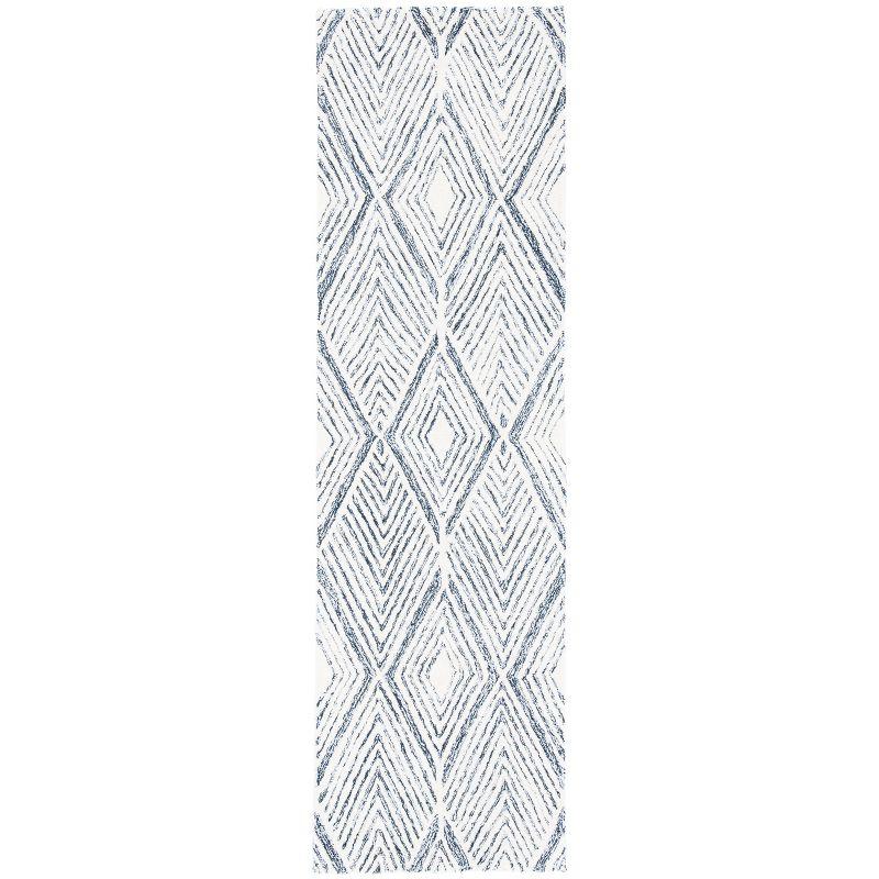 Abstract ABT350 Handmade Indoor Runner - Ivory/Charcoal - 2'-3"x12' - Safavieh