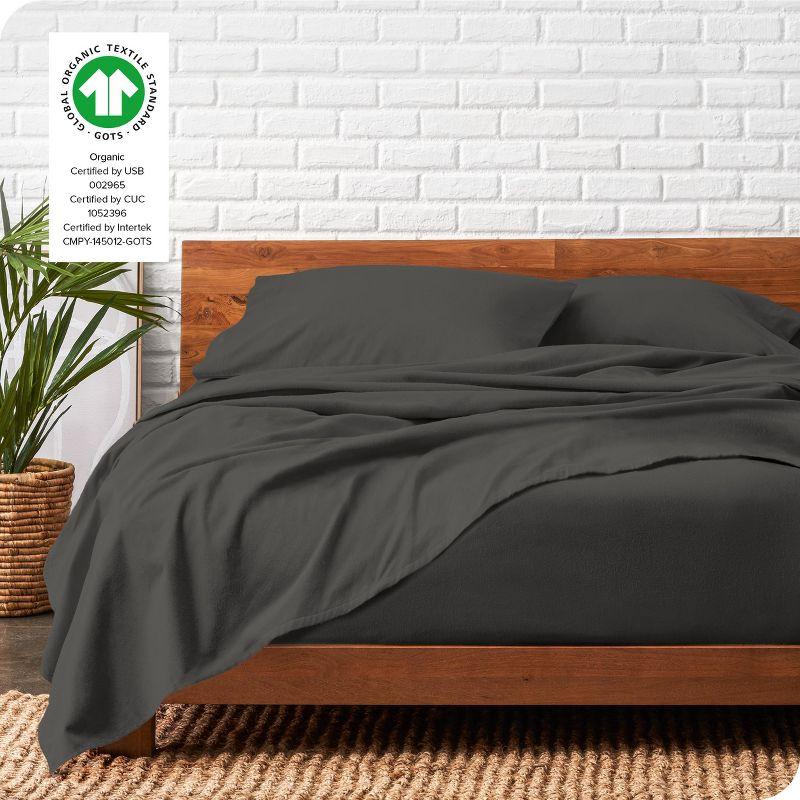 Bare Home Organic 100% Cotton Flannel Sheet Set