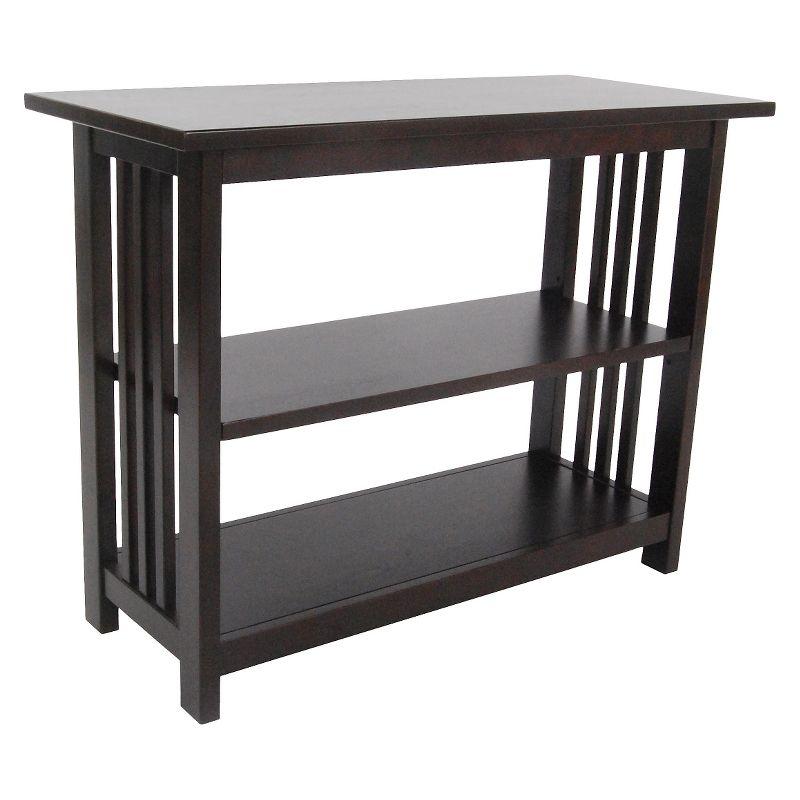24" 2 shelf Bookshelf Wood Coffee - Alaterre Furniture