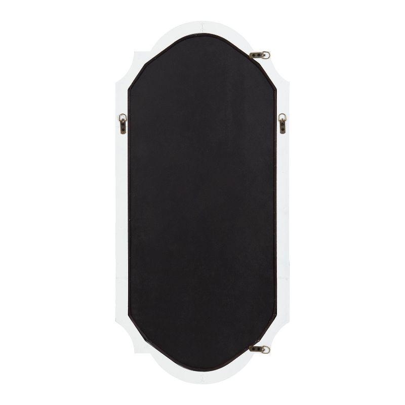 Kate and Laurel Fairbourne Scalloped MDF Full Length Mirror, 20x42, White