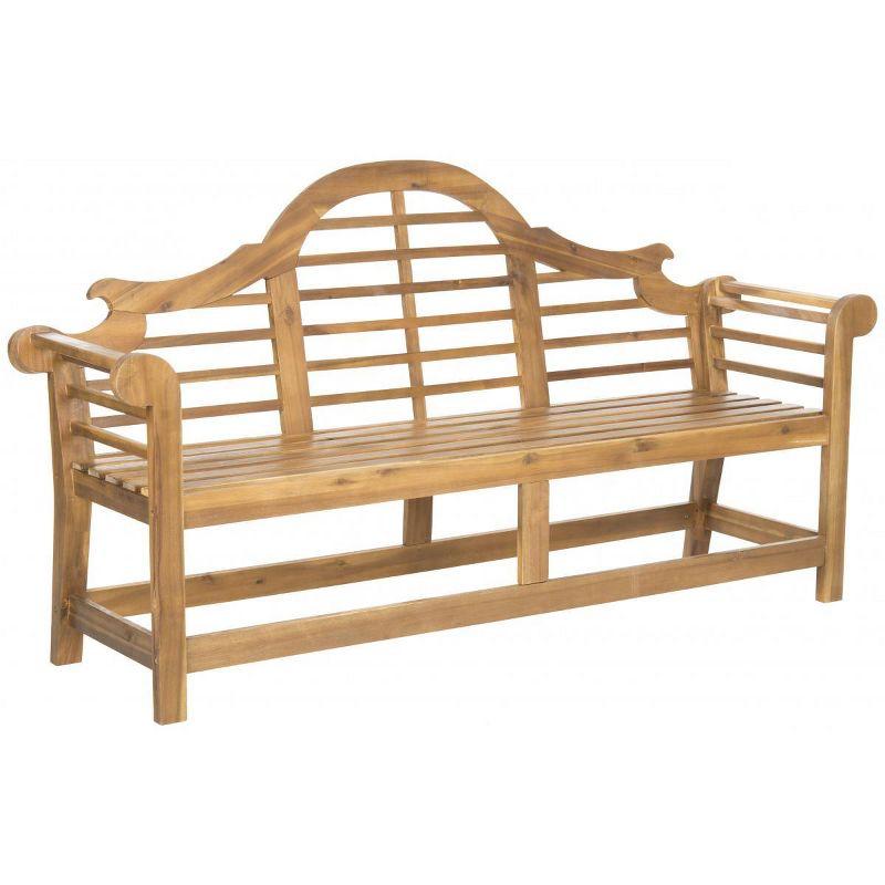 Khara 77" Natural Acacia Wood Garden Bench