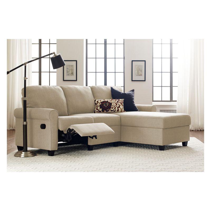 Serta Copenhagen Reclining Sectional Sofa with Storage Chaise