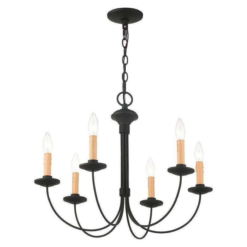 Livex Lighting Heritage 6 - Light Chandelier in  Black