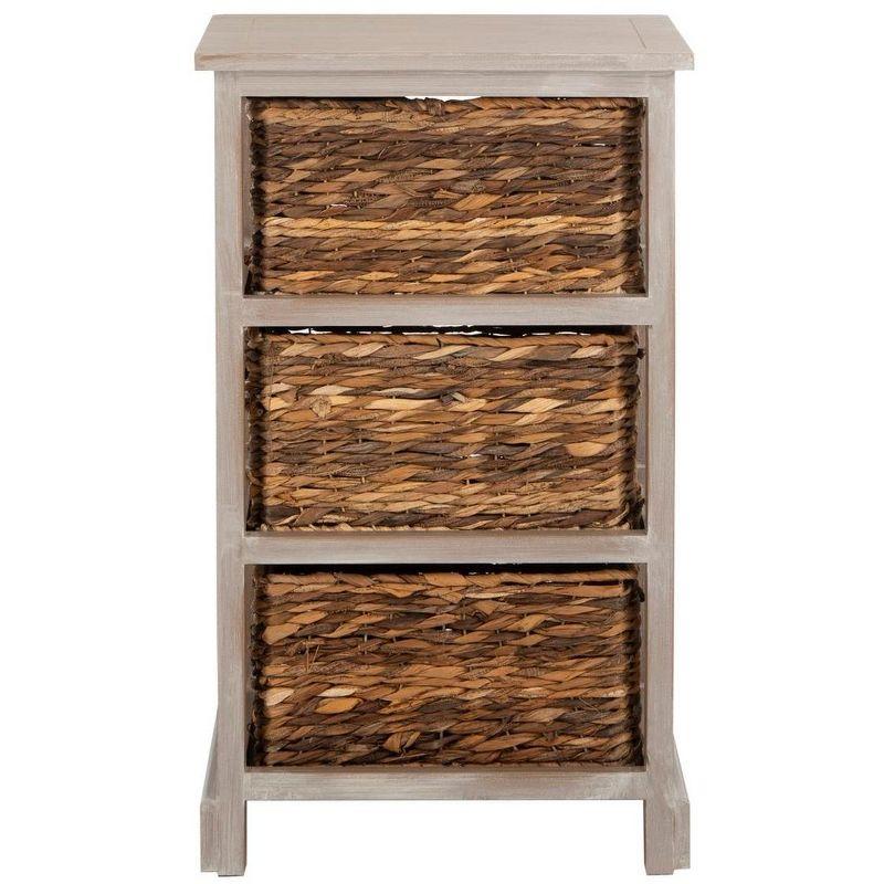 Halle Storage Side Table - AMH5738 - White Wash - Safavieh Couture